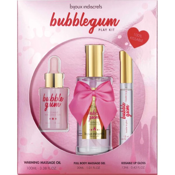 Bijoux - Indiscrets KIT DE JEU Bubblegum Avec Huile, GEL ET Br...