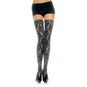 LEG AVENUE - MEDIAS DE ENCAJE FLORAL LEG AVENUE HOSIERY - Calceti