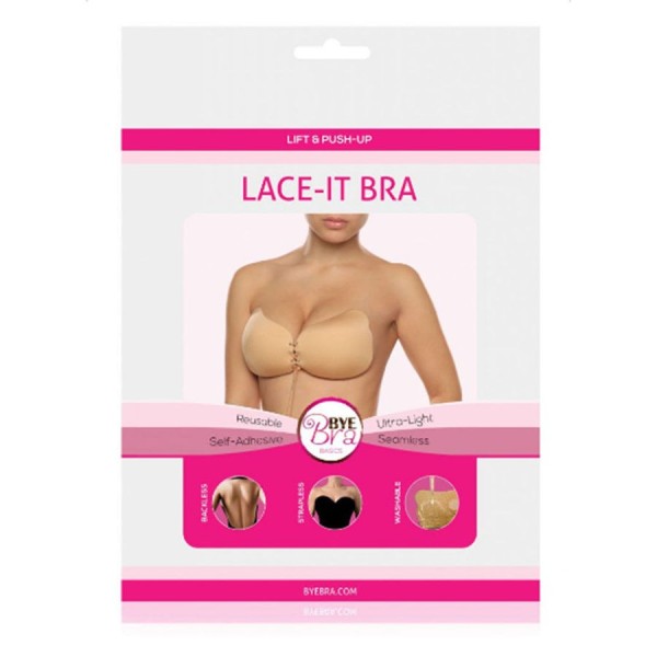 BYE-BRA - LACE-IT PUSH-UP REFUERZO NEGRO COPA B BYE BRA - BRAS