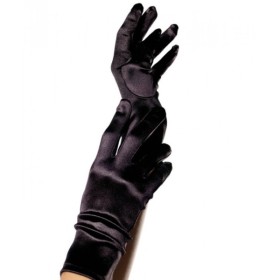 LEG AVENUE - GANTS SATIN NOIR LEG AVENUE ACCESSORIES - Gants lingerie