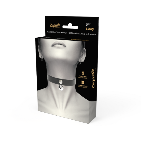 Coquette Chic Desire - Collier EN Cuir Vegan Femme Hochet Acce...