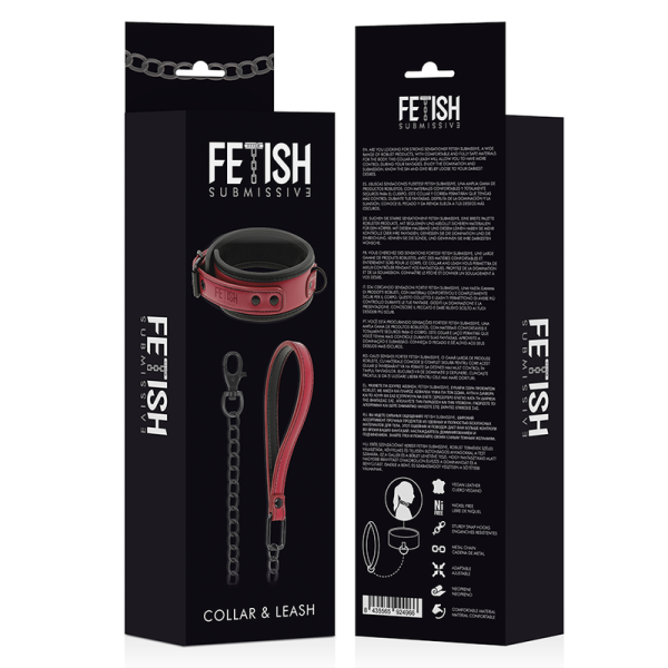 Fetish Submissive Dark Room - Collier Chaîne Doublure EN Néoprène