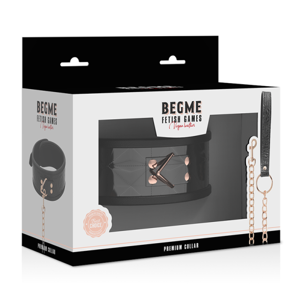 Begme - Black Edition Premium Collier EN Cuir Vegan