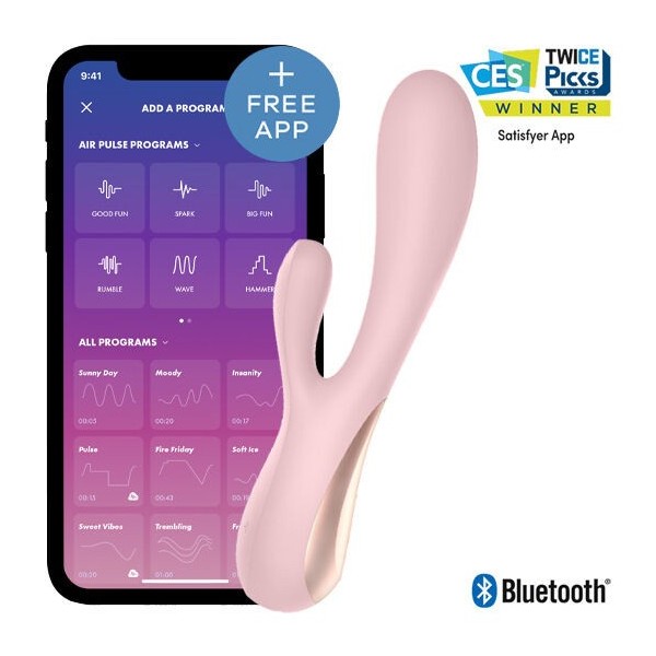 SATISFYER - MONO FLEX ROSE AVEC APPLICATION SATISFYER CONNECT