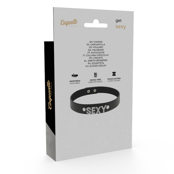 Coquette Chic Desire - RAS DE COU Sexy EN Cuir Végan