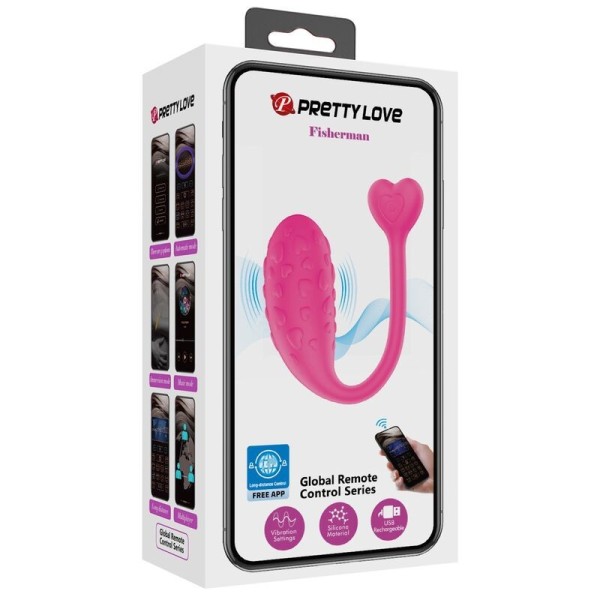 PRETTY LOVE - OEUF VIBRANT ROSE FISHER CONTRÔLÉ PAR APPLICATION PRETTY LOVE SMART
