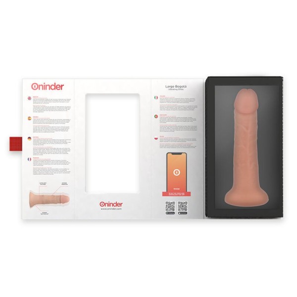 ONINDER - GRAND GODE VIBRATEUR BOGOTÁ 9 VITESSES NATUREL 22 CM -O- 4,5 CM - APPLICATION GRATUITE ONINDER