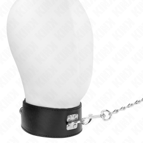 Kink - Collier Avec Ceinture 65 CM Avec Large Bracelet Noir Aj...