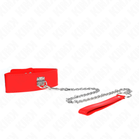 Kink - Collier Avec Ceinture 65 CM Avec Large Bracelet Rouge A...