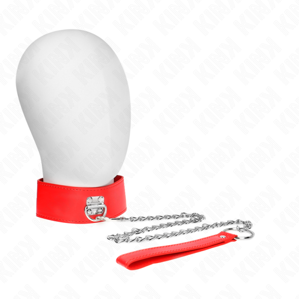 Kink - Collier Avec Ceinture 65 CM Avec Large Bracelet Rouge A...