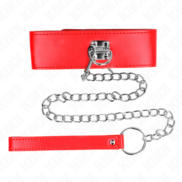 Kink - Collar Con Cinturón 65 CM Con Pulsera Grande Roja...
