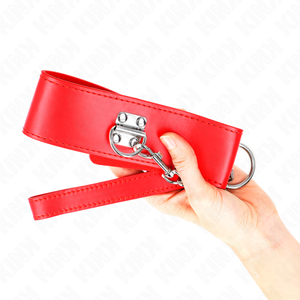 Kink - Collier Avec Ceinture 65 CM Avec Large Bracelet Rouge A...
