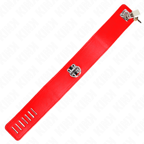 Kink - Collier Avec Ceinture 65 CM Avec Large Bracelet Rouge A...