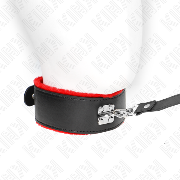 Kink - Collier Avec Ceinture 116 CM Avec Bracelet EN Cuir Roug...