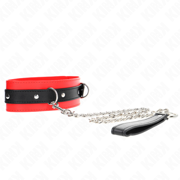 Kink - Collier Avec Ceinture 65 CM Avec Sangle Rouge 54 X 4,5 CM
