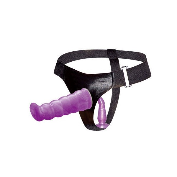 BAILE - HARNAIS ANAL ET VAGINAL FEMME LILAS GPOINT 17 CM BAILE