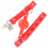 Kink - Bâillon TPE Balle 4 CM Avec Rojo Lock 60 x 2 CM