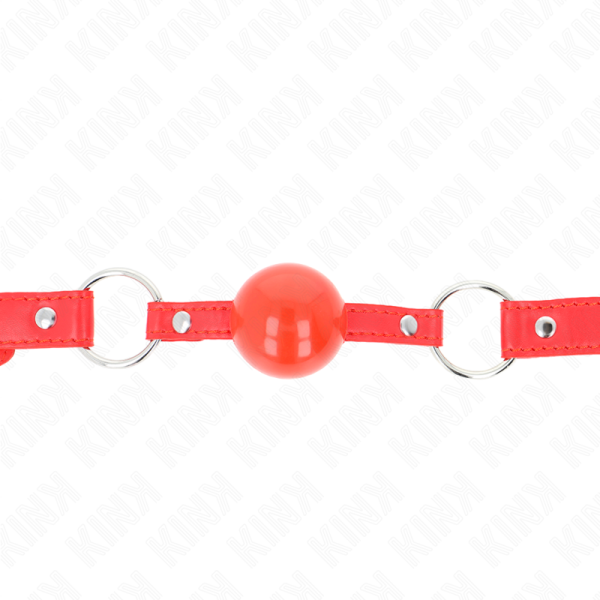 Kink - Bâillon TPE Balle 4 CM Avec Rojo Lock 60 x 2 CM