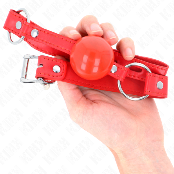Kink - Bâillon TPE Balle 4 CM Avec Rojo Lock 60 x 2 CM