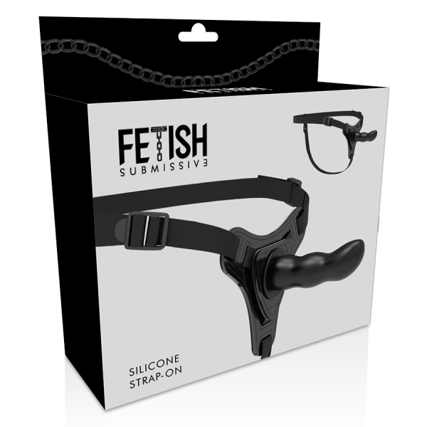 FETISH SUBMISSIVE HARNESS - SILICONE NOIR POINT G 16 CM FETISH SUBMISSIVE HARNESS