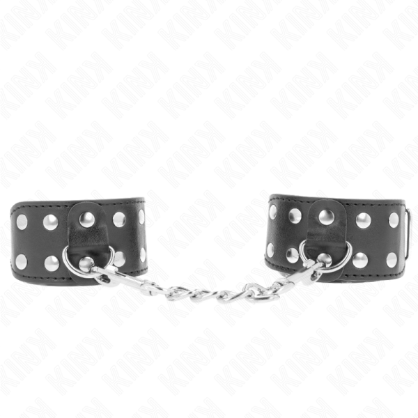 Kink - Pulseiras Com Linha Dupla De Tachas Ajustáveis ​​Pretas