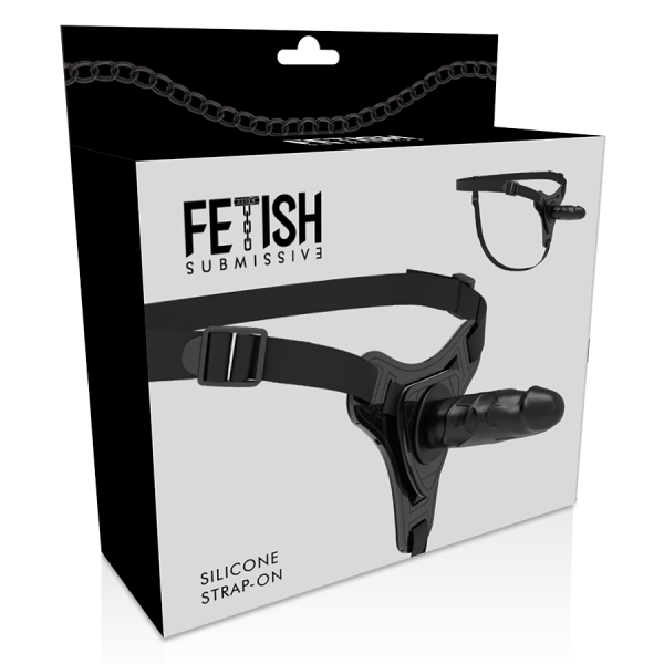 FETISH SUBMISSIVE HARNESS - SILICONE NOIR RÉALISTE 15 CM FETISH SUBMISSIVE HARNESS