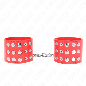 Kink - Appui-Poignets Avec Bouton-Pression Rouge Réglable 19-2...