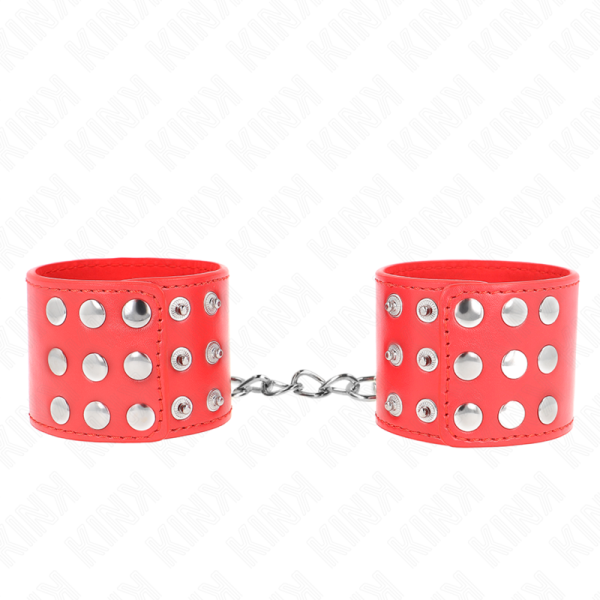 Kink - Appui-Poignets Avec Bouton-Pression Rouge Réglable 19-2...