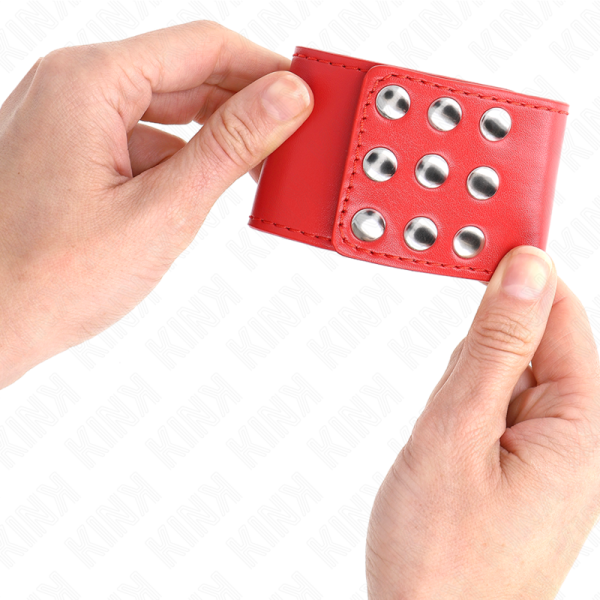 Kink - Appui-Poignets Avec Bouton-Pression Rouge Réglable 19-2...