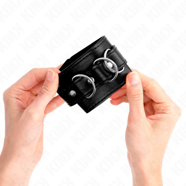 Kink - 3 Appareils-Poignets Ajustables Noir 17,5-25 CM X 6 CM