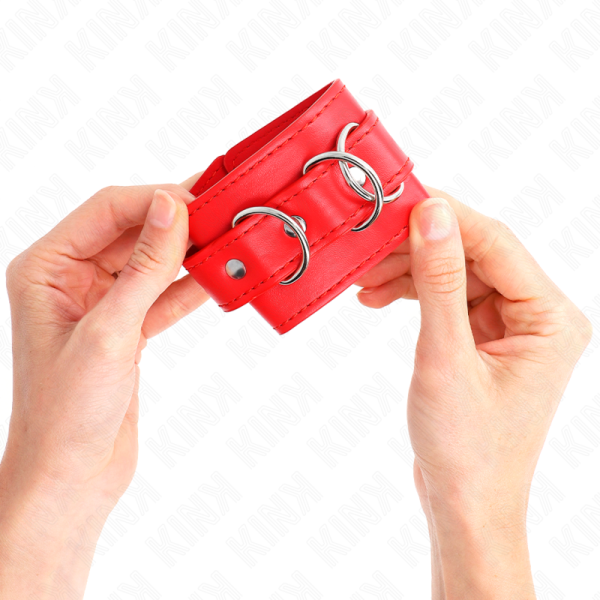 Kink - 3 muñequeras ajustables rojo 17,5-25 CM X 6 CM