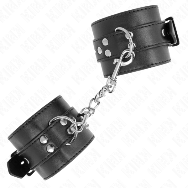 Kink - Appui-Poignets Noir Avec Ceinture Noire Réglable 17-28 ...