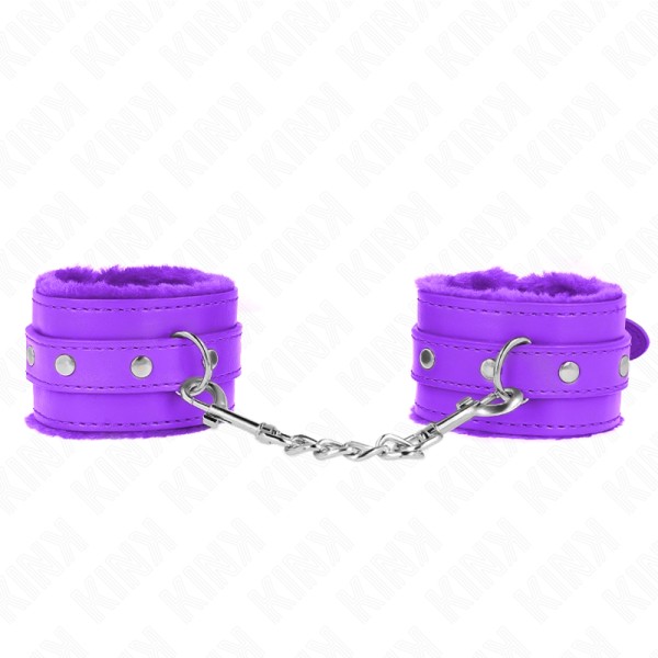 Kink - Appui-Poignets Doublés DE Fourrure Premium Violet Avec ...