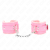 Kink - Appui-Poignets Doublés DE Fourrure Rose Avec Ceinture R...
