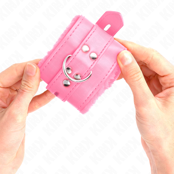 Kink - Appui-Poignets Doublés DE Fourrure Avec Trous Carrés Ro...