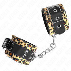 Kink - Retenção de pulso em couro leopardo real ajustável 18-29 CM ...