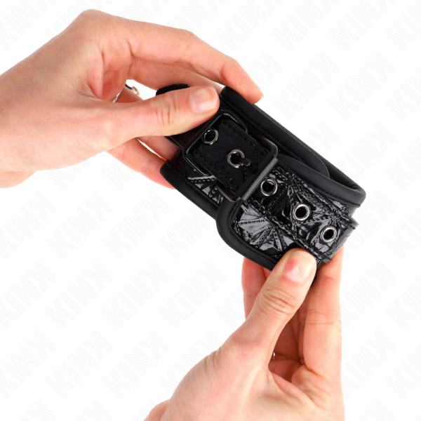 Kink - Appui-Poignets Motif Diamant Noir Ajustable 17-26 CM X ...