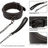 Calexotics - Collar Y Correa De Cuero Ajustable Nocturno Negro