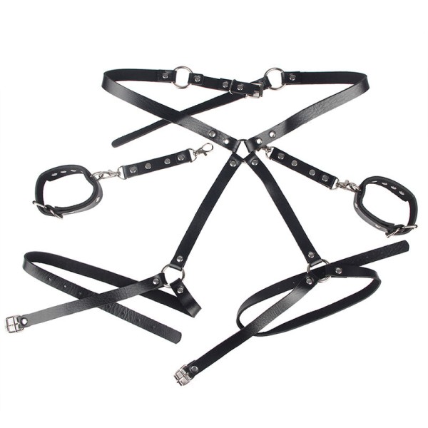 Subblime - 953690 Menottes Avec Ceinture DE Bondage Noire Tail...