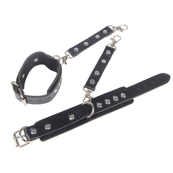 Subblime - 953690 Menottes Avec Ceinture DE Bondage Noire Tail...