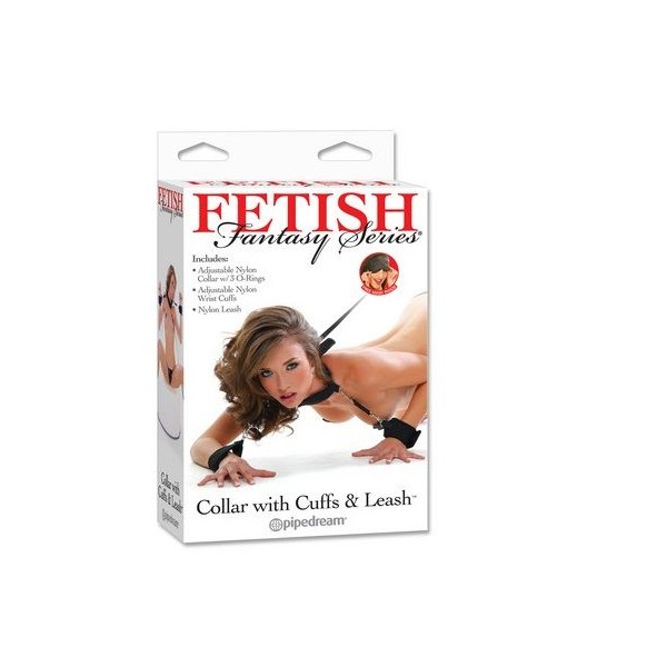 Fetish Fantasy Series - Collier Avec Manchettes ET Laisse