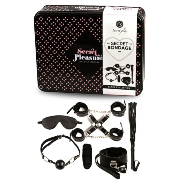 Secretplay - Bdsm SET 8 PCS Negro - Kit de juguetes sexuales