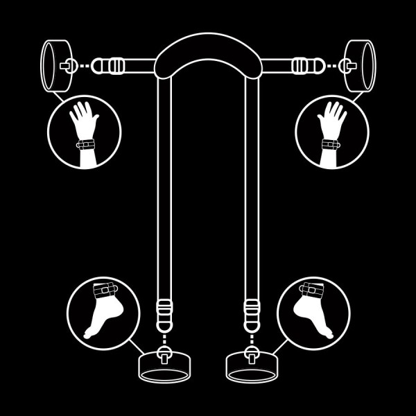 Fetish Submissive - Position Maître Avec 4 Menottes Doublées D...