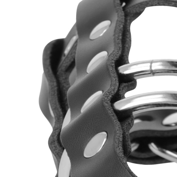 Darkness - Cage DE Chasteté EN Cuir Avec Serrure