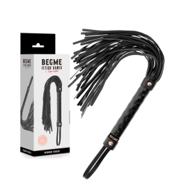 Begme - Flogger Black Edition EN Cuero Vegano – Látigos BDSM