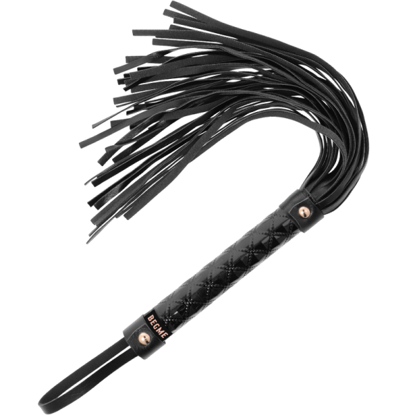 Begme - Flogger Black Edition EN Cuero Vegano – Látigos BDSM