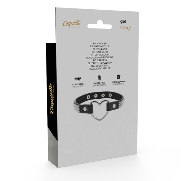 Coquette Chic Desire - RAS DE COU EN Cuir Vegan Avec Coeur