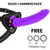 DELTA CLUB - TOYS HARNAIS + DONG SILICONE VIOLET 23 CM -O- 4.5 CM DELTACLUB