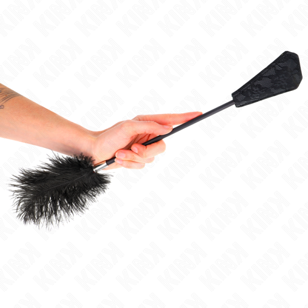 KINK - PLUMES D'AUTRUCHE POUR TICKLE AVEC PALETTE DENTELLE 56 CM KINK IMPACT & TOUCH