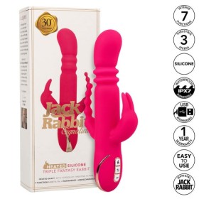 CALEXOTICS - JACK FANTASY TRIPLE VIBRADOR CALEFACTABLE CONEJO ROS